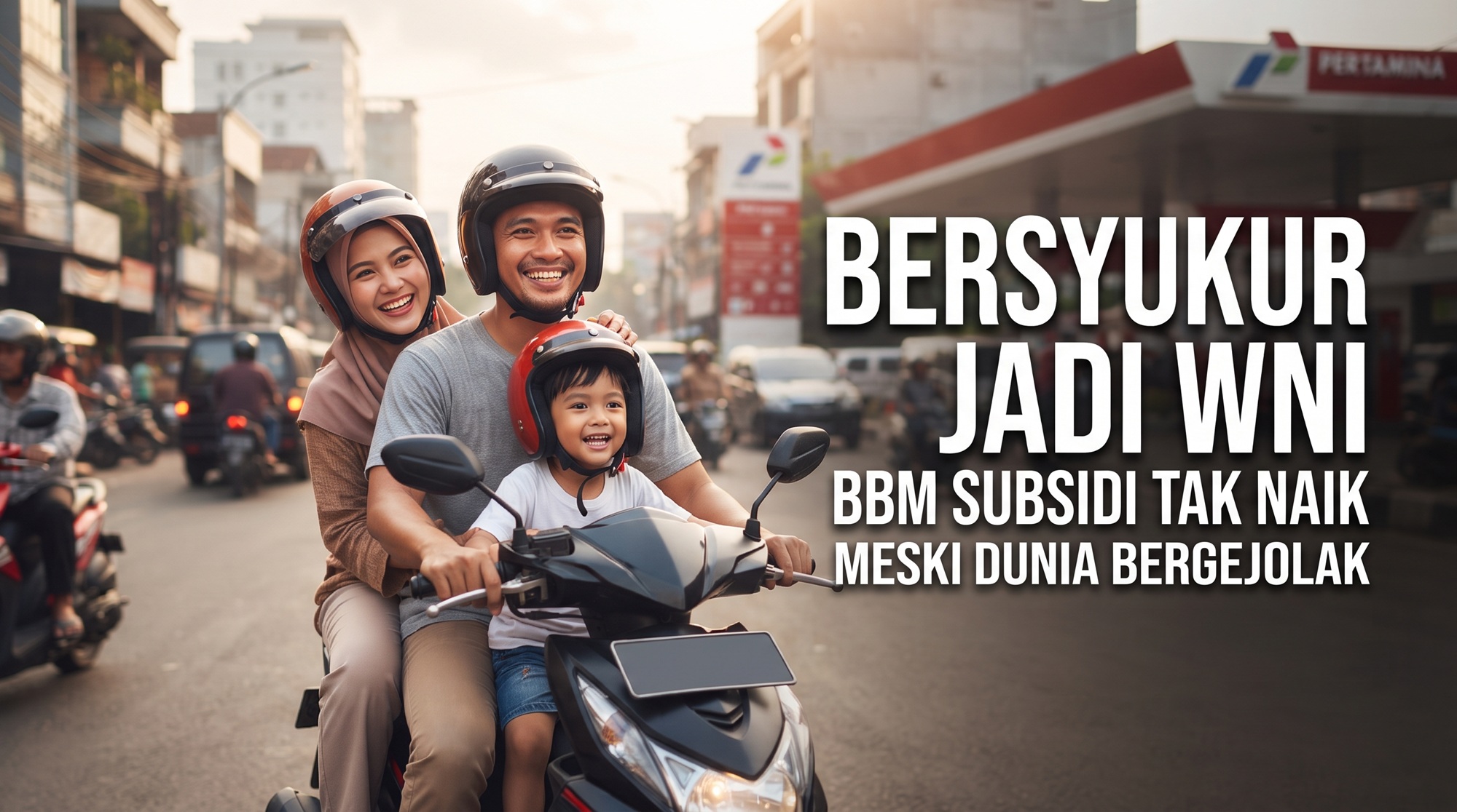 Bersyukur Jadi WNI, BBM Subsidi Tak Naik meski Dunia Bergejolak