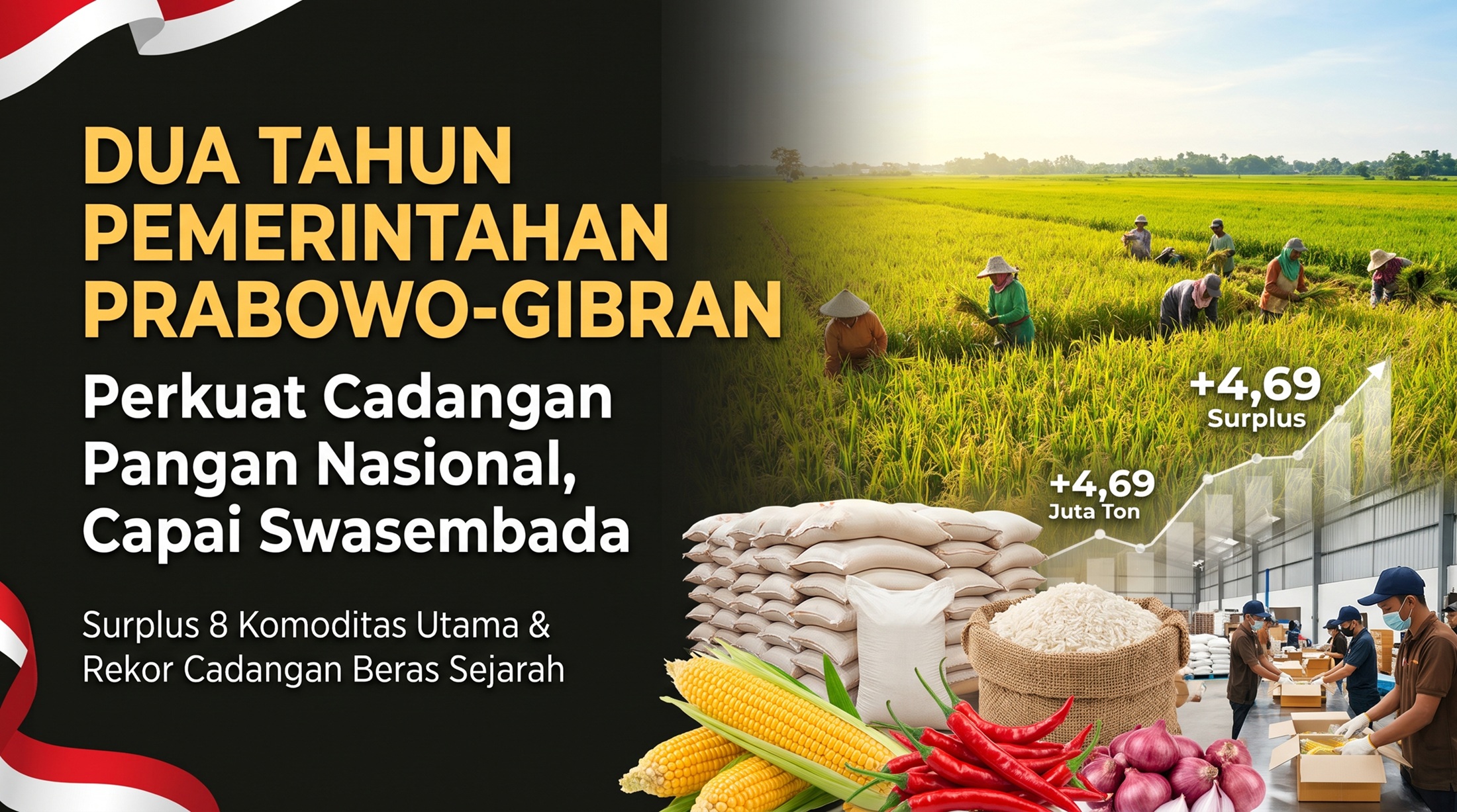 Dua Tahun Pemerintahan Prabowo Perkuat Cadangan Pangan Nasional